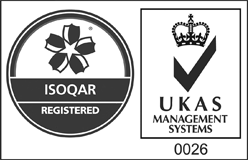 ISOQAR and UKAS accreditation logo
